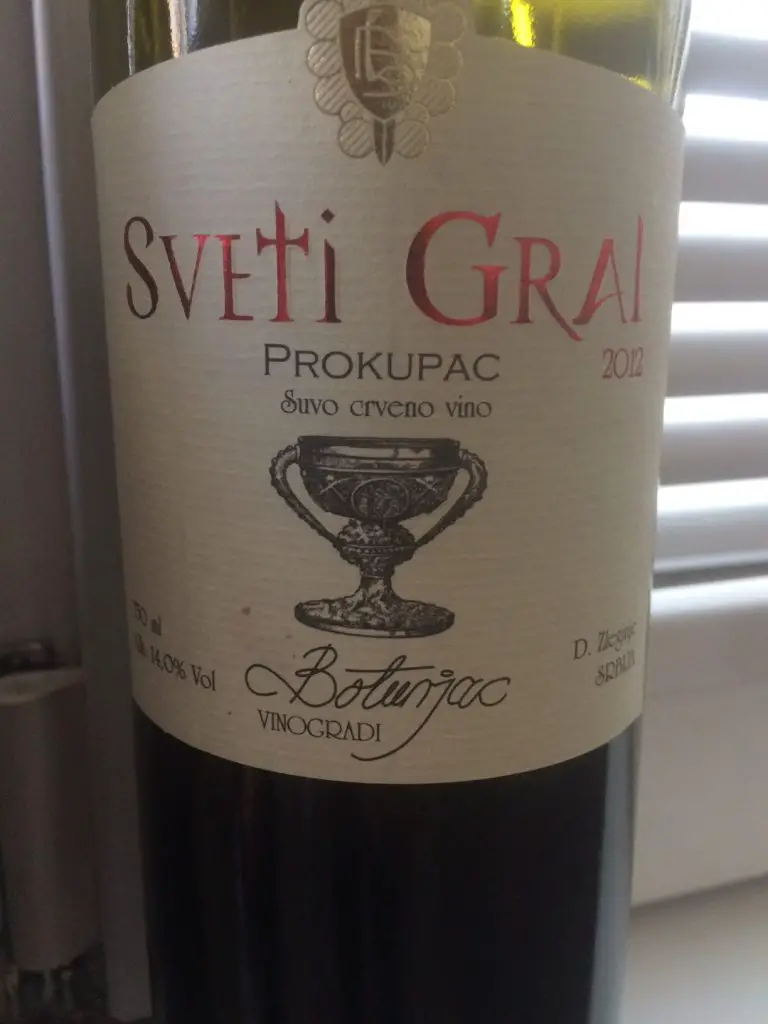 Vinogradi Botunjac, Sveti Gral Prokupac, Serbian Wine