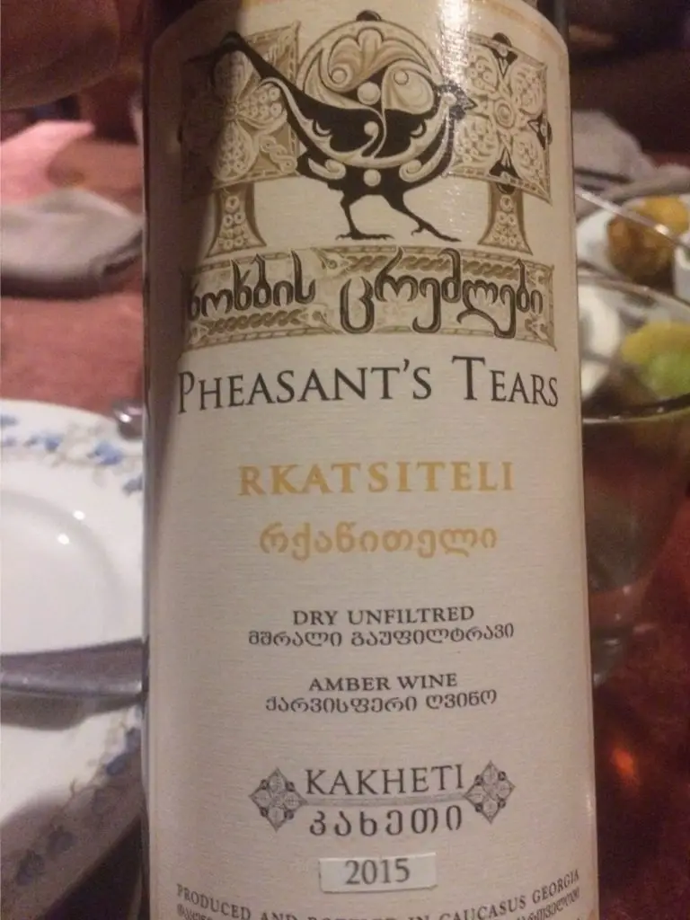 Pheasant’s Tears Rkatsiteli Natural Wines Georgian Wine