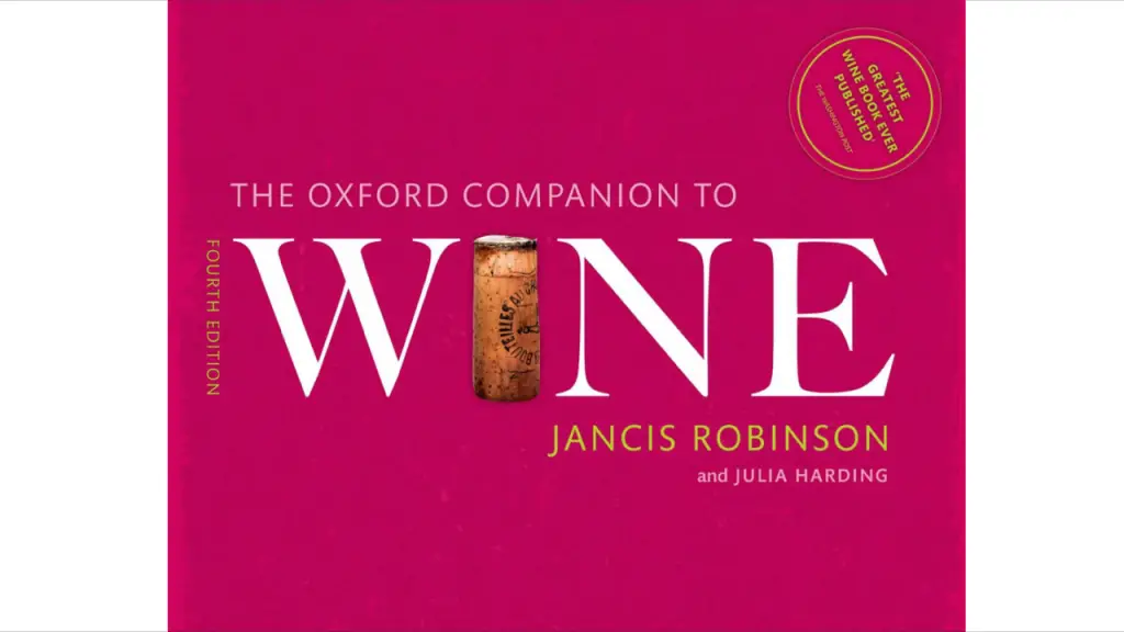 The Oxford Companion To Wine Jancis Robinson and Julia Harding-wine books