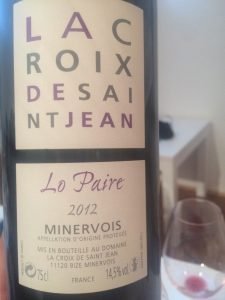 La Croix de Saint Jean, Lo Paire Minervois 2012 Languedoc Roussillon, France