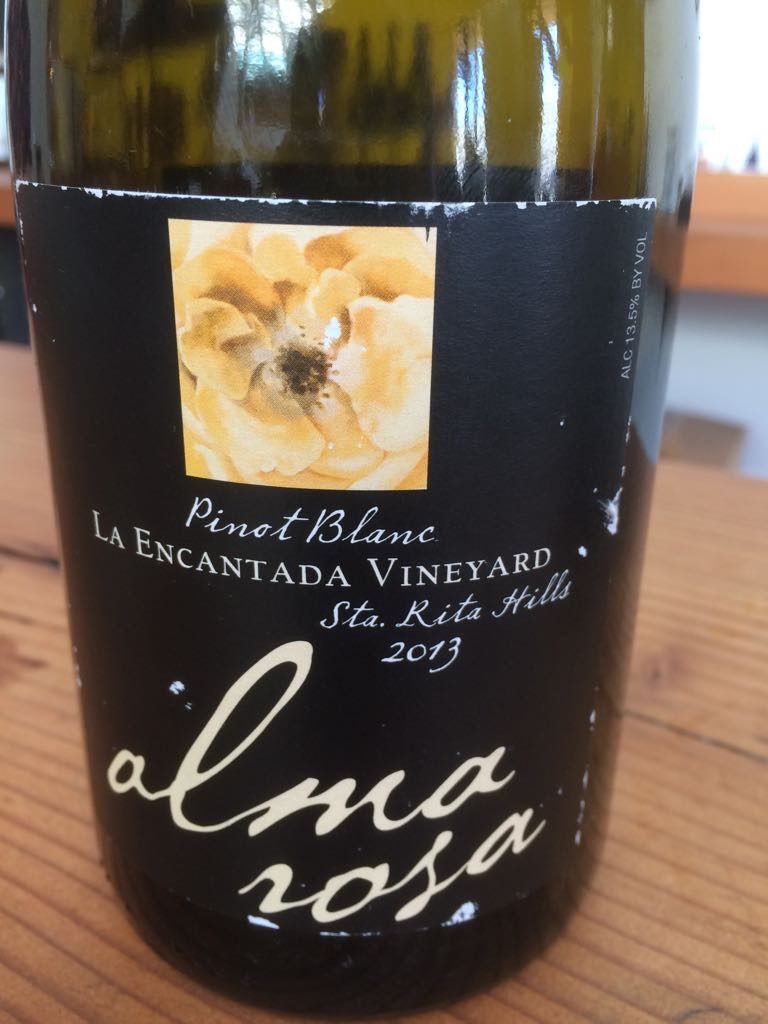 Alma Rosa, Pinot Blanc, La Encantada Vineyard, 2013 wines from santa barbara