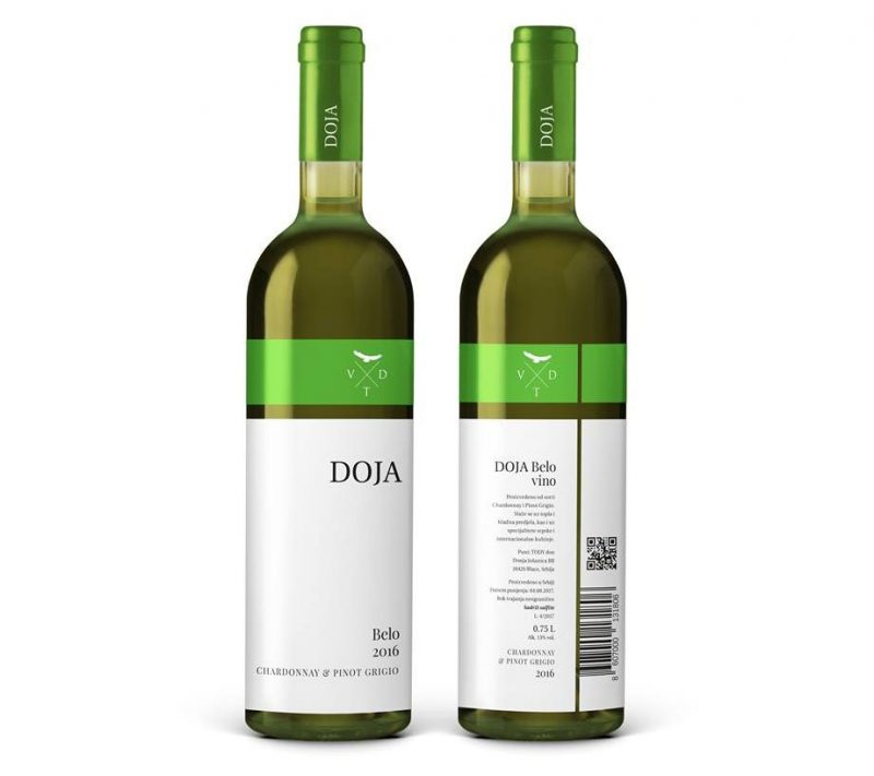 vinarija doja belo 2016 serbian white wine