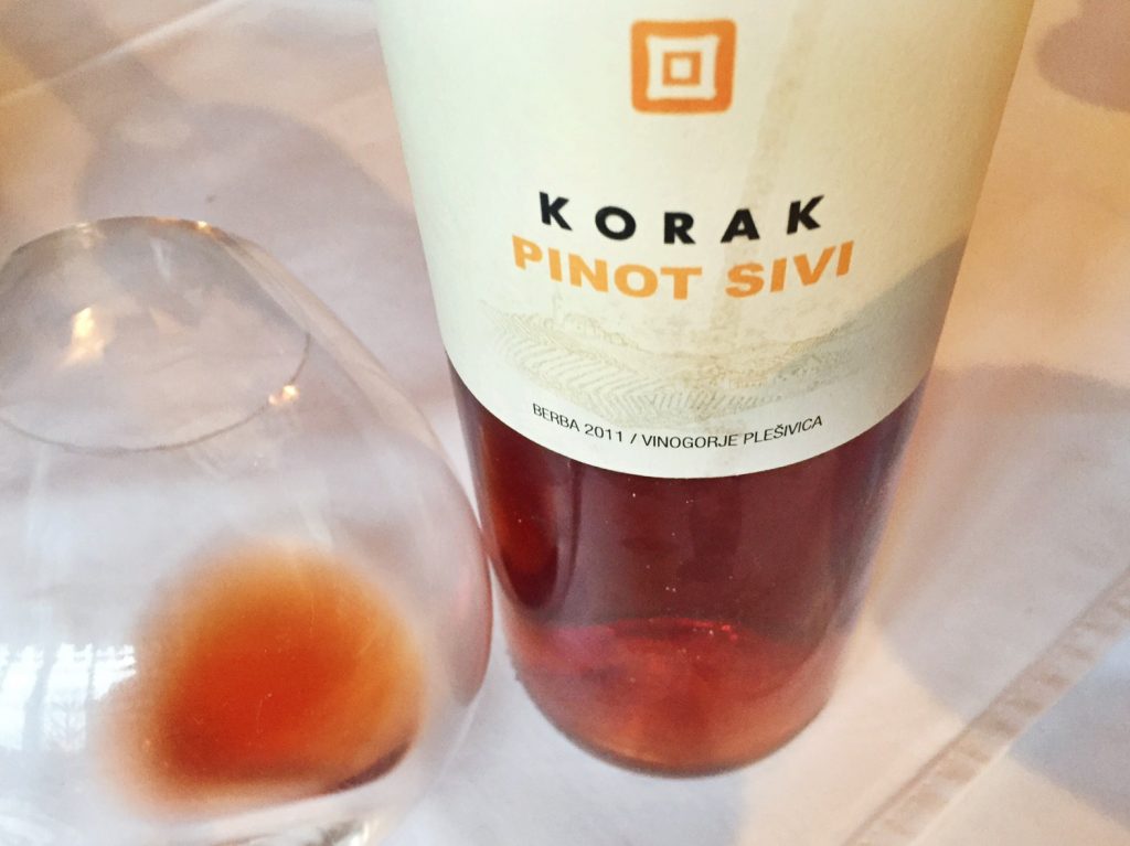 Korak Pinot Sivi 2011 Amber Wine Orange Wine