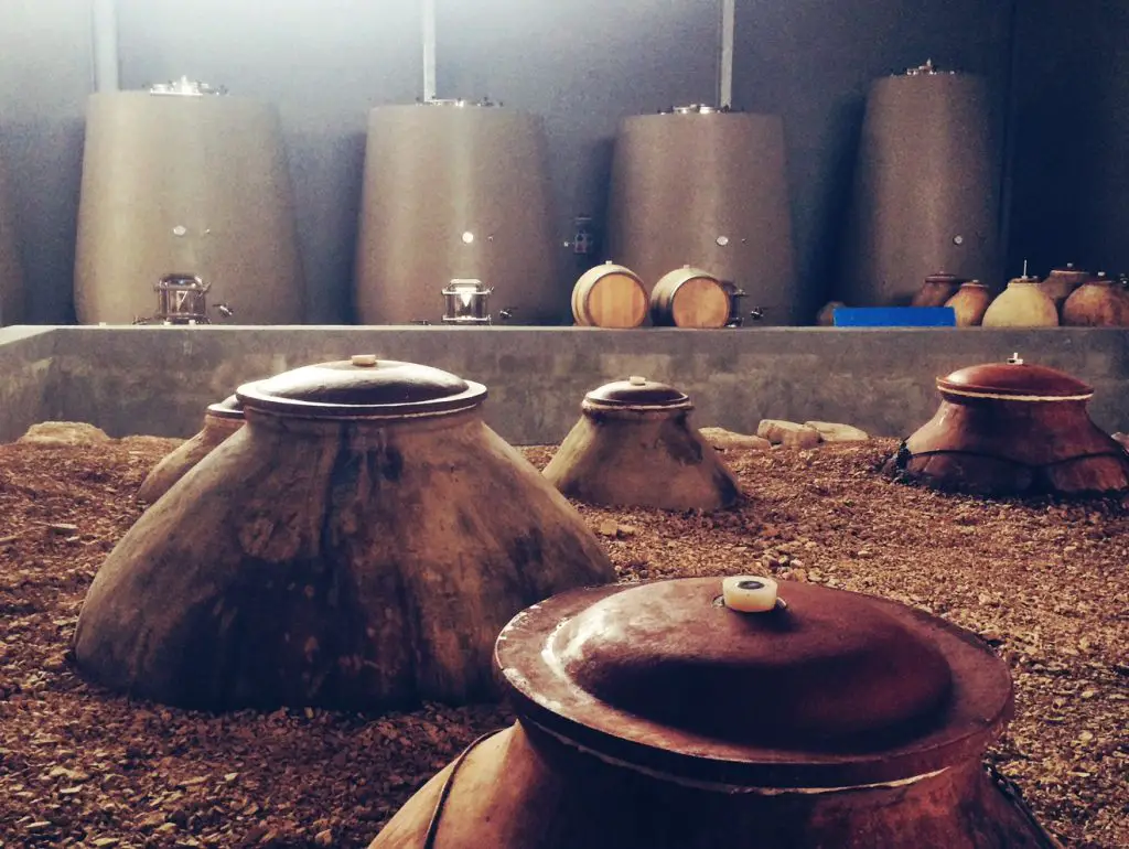 zorah wines zorah karasi amphora in winery