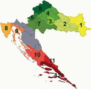 Croatia wine regions