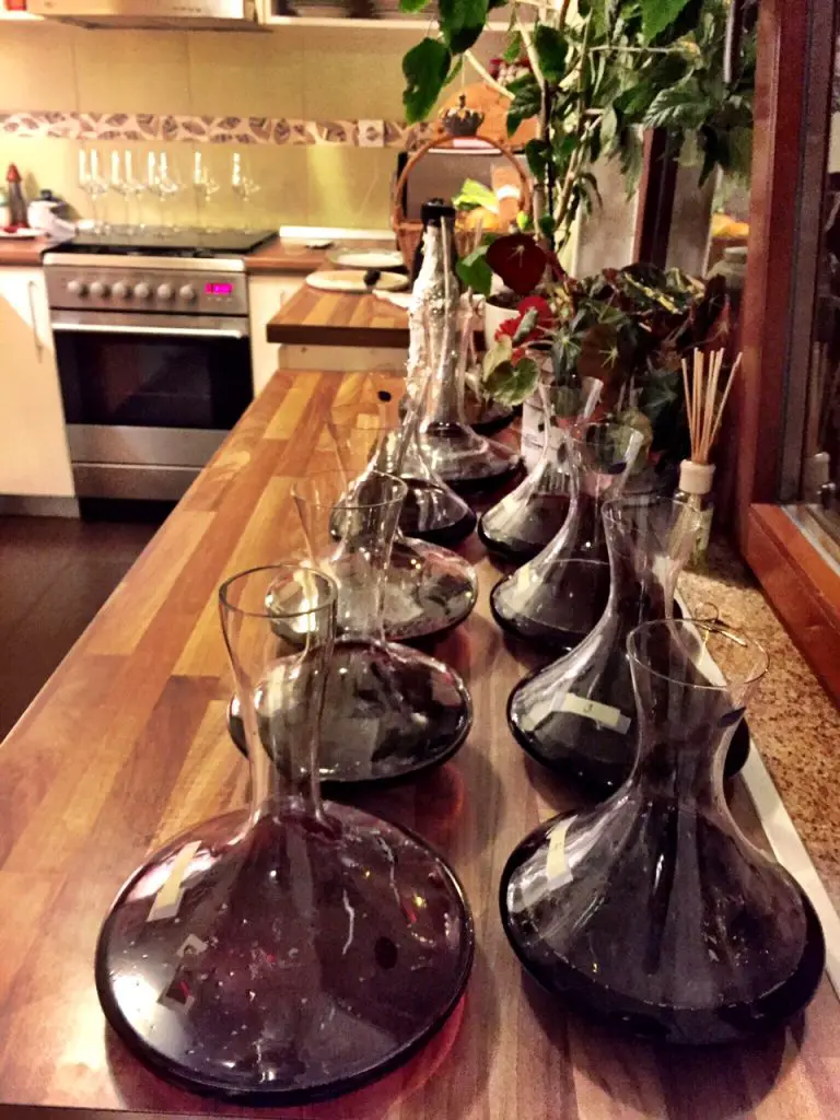 Croatian Pinot Noir, decanted and ready to rock