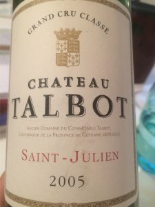 Chateau Talbot, Saint Julien 2005