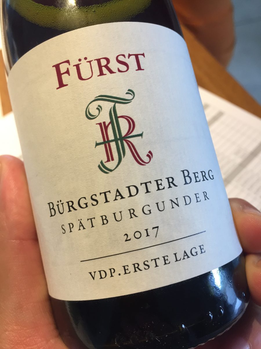 Rudolf Furst Burgstadter Berg Spatburgunder