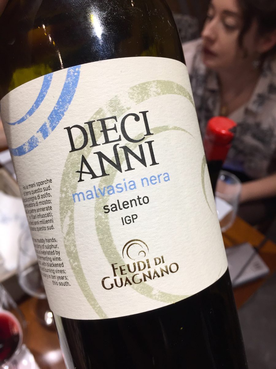 Feudi di Guagnano Nieci Anni Malvasia Nera