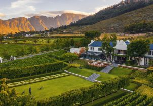 Image of Leeu Estates Manor House Afternoon Aerial Photo