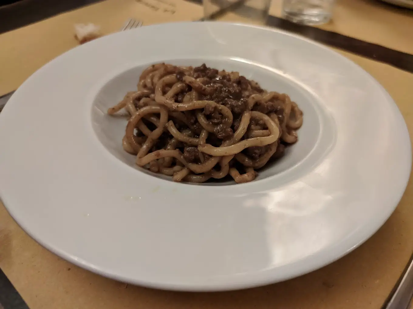 Image of a pici dish at La Taverna di San Giuseppe restaurant
