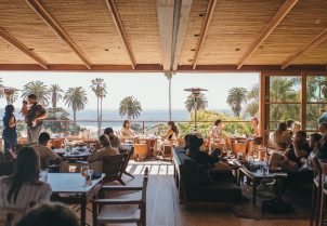 Image of people chilling in the Elephante restaurant