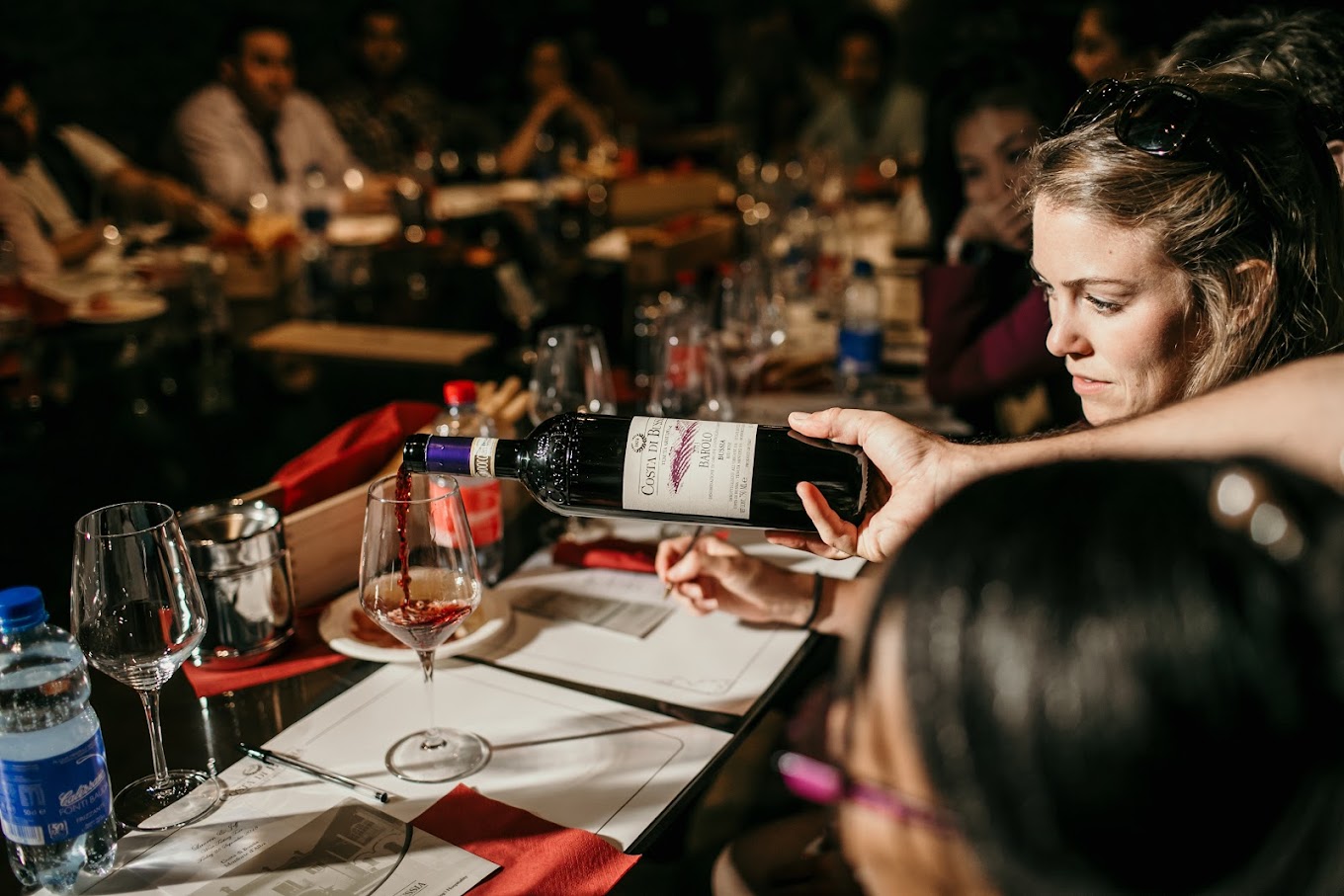 Image by Amanda`s Wine Adventure in Italy of Costa di Bussia wine being poured