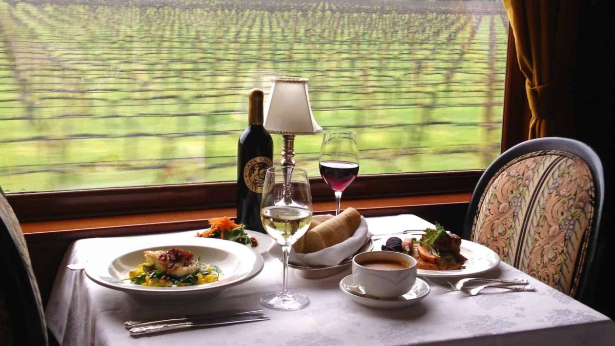 Image of Napa Valley Wine Train dining table