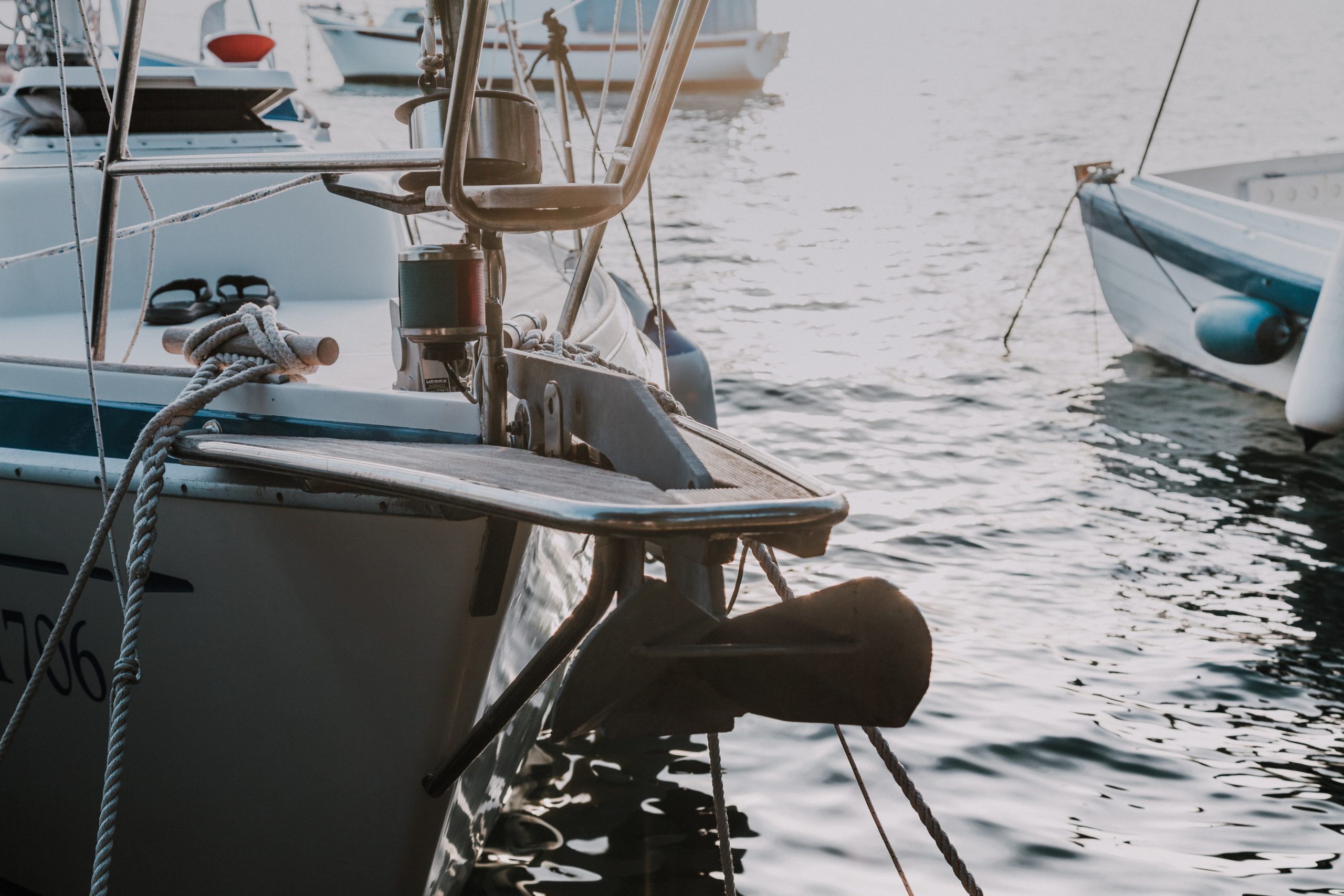 Image of a close-up view of a boat deck