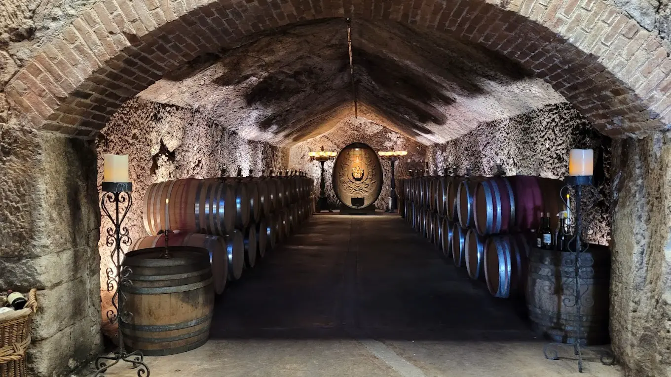 Image of interior of Buena Vista Winery wine cellar