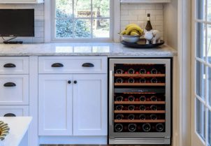Ca'Lefort 46 Bottles Dual Zone Wine Fridge in a kitchen setting