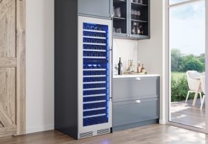 featured image of a Zephyr Full Size Dual Zone Wine Fridge in a kitchen setting
